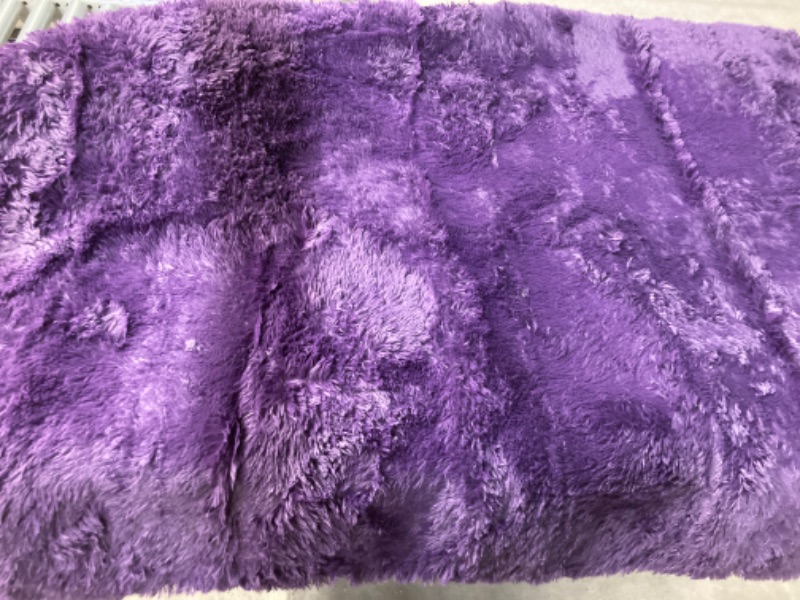 Photo 1 of Latepis Fluffy Shag Rug Purple 3x5 Rug Washable Faux Fur Rug Bedroom Rug Furry Carpet for Living Room Dorm Floor Rug Plush Soft Rug Room Decor Rectangle
