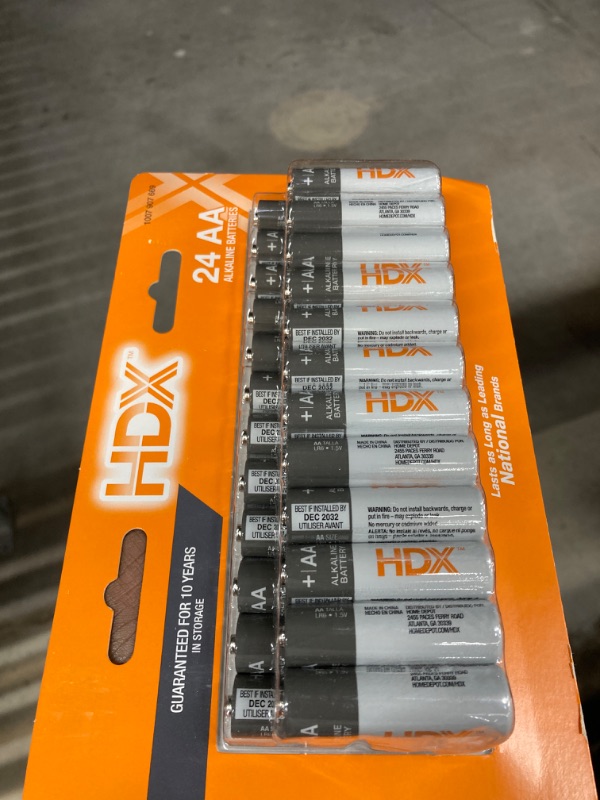 Photo 3 of HDX Alkaline AA Battery, Premium LR6 Alkaline Battery 1.5 Volt Non Recharchable Batteries (48-Pack)
