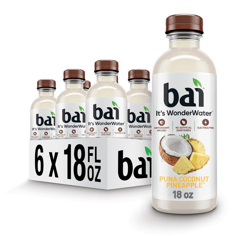 Photo 1 of Bai Coconut Flavored Water, Cocofusions Variety Pack III - 6 of Molokai Coconut, 3 each of Madagascar Coconut Mango, Puna Coconut Pineapple (Assorted Flavors)18 Fl Oz (Pack of 12)