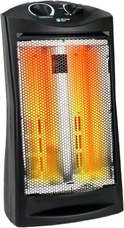 Photo 1 of 1500 Watt Electric Quartz Infrared Radiant Tower Heater, Portable Space Heater with Tip-Over and Overheat Protection, Fast Heating Heater Quiet and Safe for Office Indoor Use Home Bedroom
