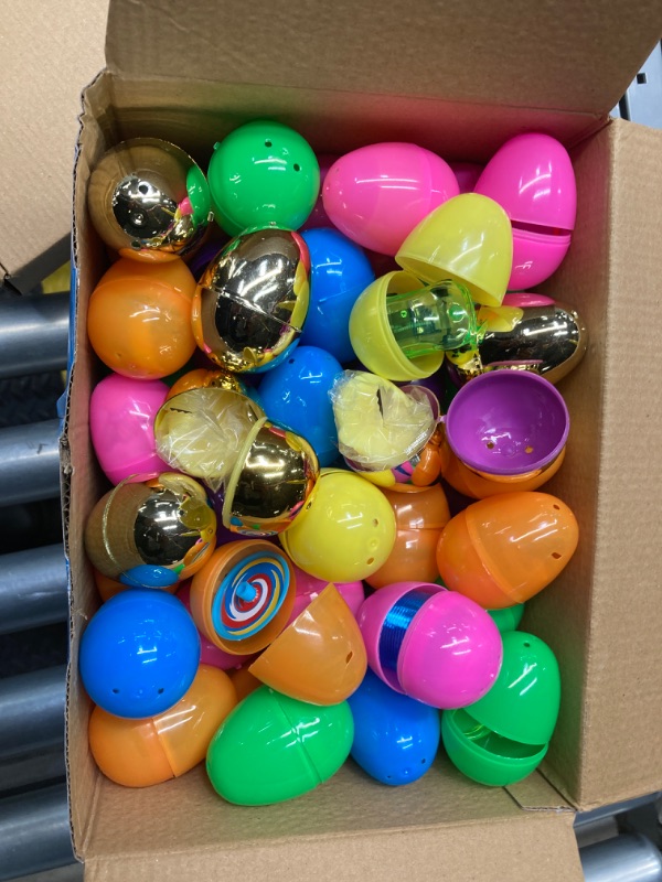 Photo 3 of 500 Pcs Easter Eggs include 20 Golden Egg,Empty Easter Eggs Fillable,Bright Plastic Eggs Bulks for Easter Theme Party,Basket Stuffers Filler,Easter Egg Hunt,Surprise Egg,Classroom Prize Supplies
