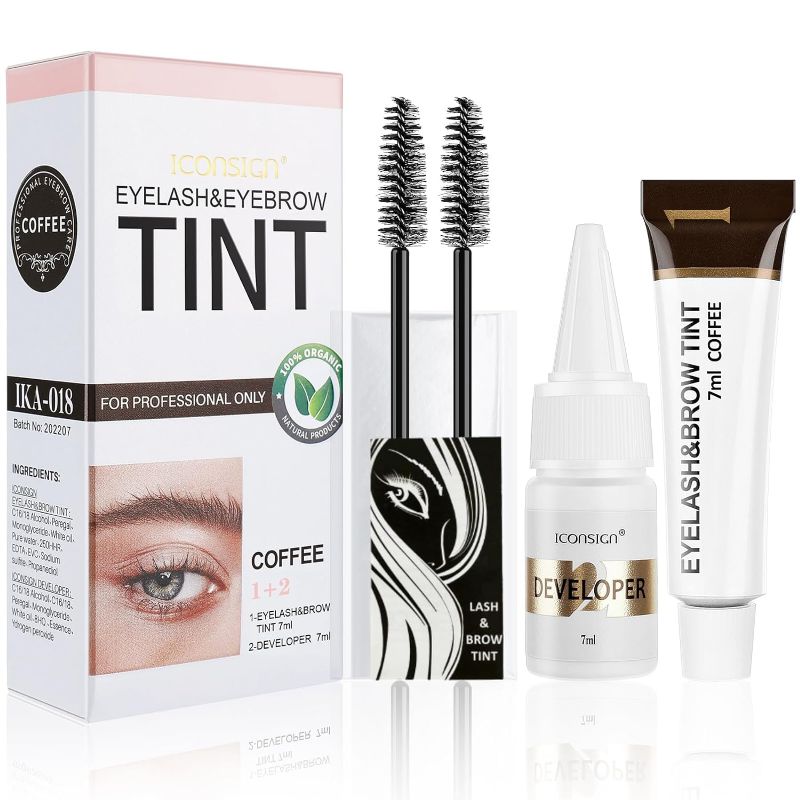 Photo 1 of In-1 Kit, Professional Eyelash & Eyebrow Kit, Lasting for 6 Weeks DIY Hair Coloring for Salon Home Use 7ml 