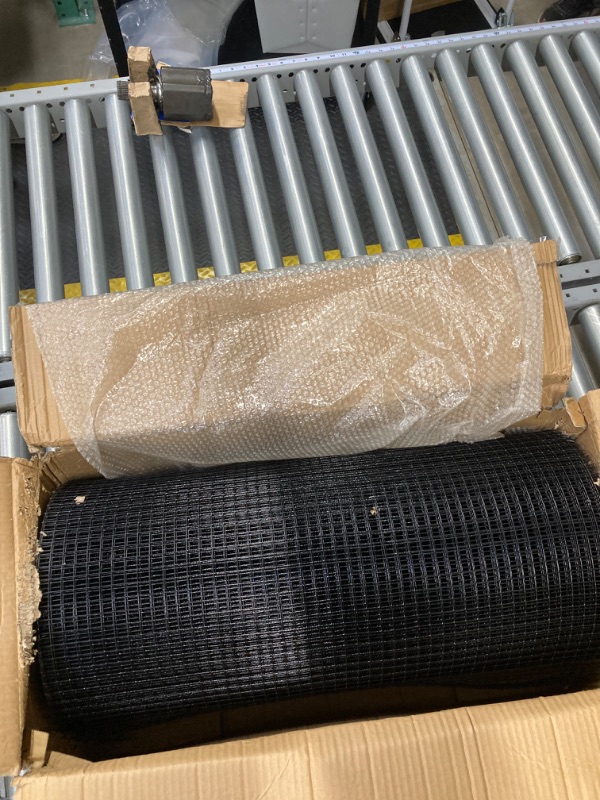 Photo 3 of Black Hardware Cloth, 48" x 100' & 1"x1" Mesh Size Welded Wire Mesh, 15 Gauge Vinyl Coated Chicken Wire Fence,for Garden Fence& Poultry Cage 15 Gauge 1inch 48inx100ft