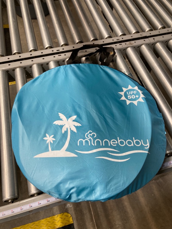 Photo 5 of Baby Beach Tent with Pool, UPF50+ Pop Up Shade Tent for Infant, Baby Beach Sun Shade Pool with UV Protection, Blue