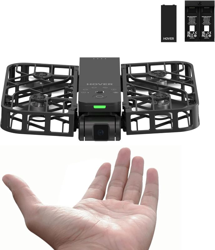 Photo 1 of X1 Self-Flying Camera, Pocket-Sized Drone HDR Video Capture, Palm Takeoff, Intelligent Flight Paths, Follow-Me Mode, Foldable Action Camera with Hands-Free Control Black (Combo)
