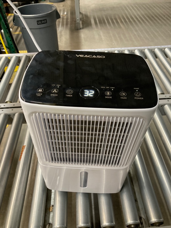 Photo 2 of 30 Pint Dehumidifiers for Home with Drain Hose, VEAGASO 2,500 Sq.Ft Dehumidifier for Basement, Large Room, Bathroom, Three Operation Modes, Intelligent Humidity Control, Dry Clothes, 24HR Timer