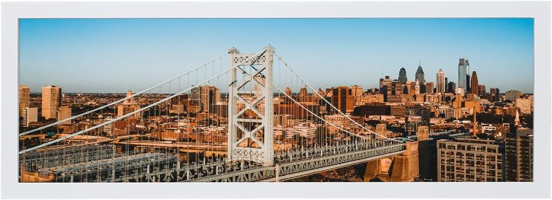 Photo 1 of 10x30 Frame, 10x30 Panoramic Picture Frame, Solid Wood Poster Frame-Horizontal and Vertical Wall Hanging for Home, Exhibition, Caffe(White)
