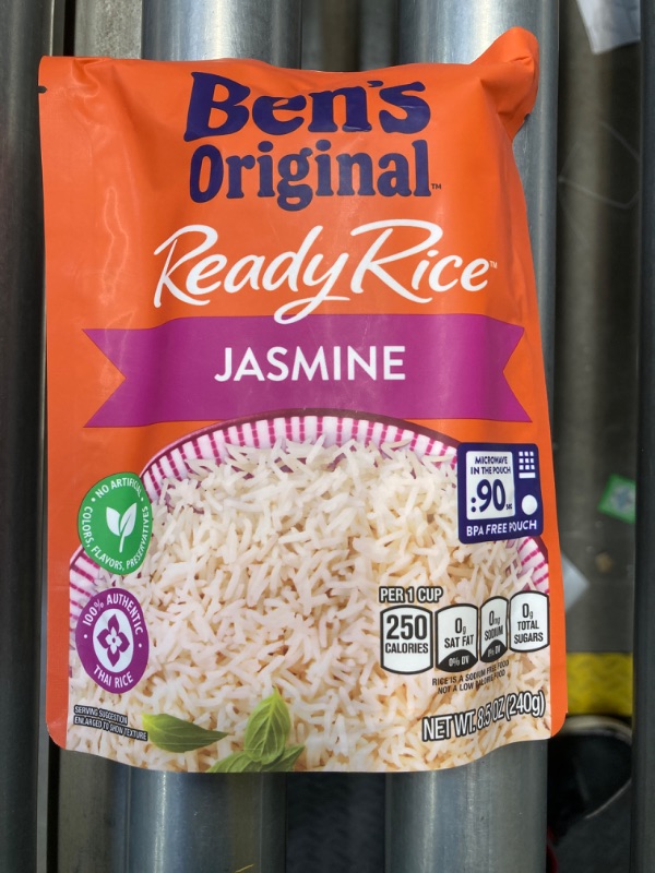 Photo 1 of BENS ORIGINAL Ready Rice Jasmine Rice, Easy Dinner Side, 8.5 OZ Pouch (Pack of 6
