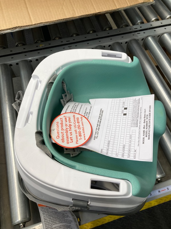 Photo 2 of Ingenuity Baby Base 2-in-1 Booster Feeding and Floor Seat with Self-Storing Tray - Mist