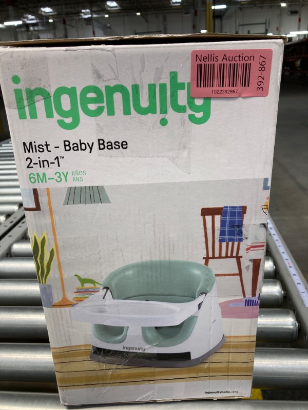 Photo 8 of Ingenuity Baby Base 2-in-1 Booster Feeding and Floor Seat with Self-Storing Tray - Mist