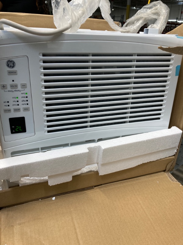 Photo 2 of GE Electronic Window Air Conditioner 6000 BTU, Efficient Cooling for Smaller Areas Like Bedrooms and Guest Rooms, 6K BTU Window AC Unit with Easy Install Kit, White White 6000 BTU LED Controls