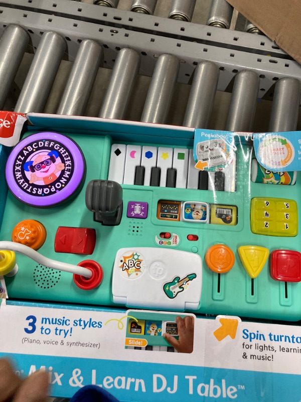 Photo 1 of Fisher-Price Laugh & Learn Baby & Toddler Toy Mix & Learn Dj Table with Smart Stages Learning & Activities for Ages 6+ Months Standard Packaging