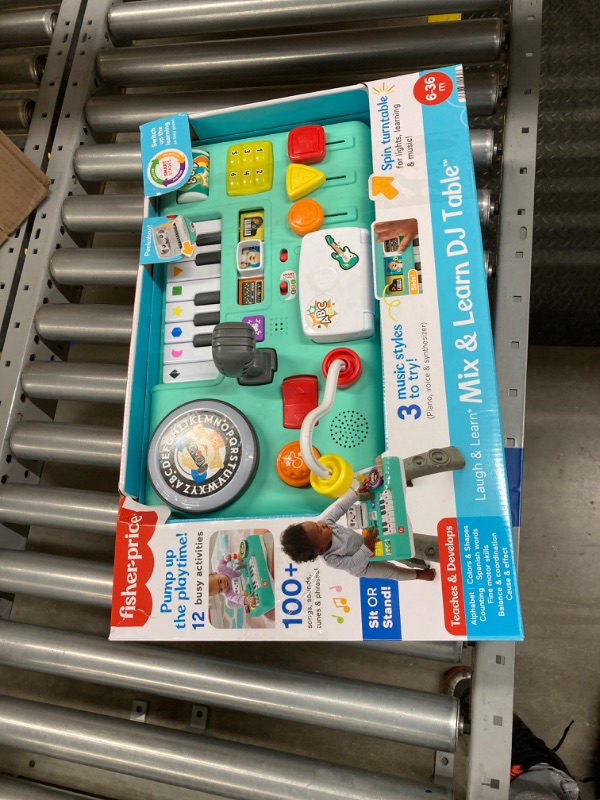 Photo 1 of Fisher-Price Laugh & Learn Baby & Toddler Toy Mix & Learn Dj Table with Smart Stages Learning & Activities for Ages 6+ Months Standard Packaging
