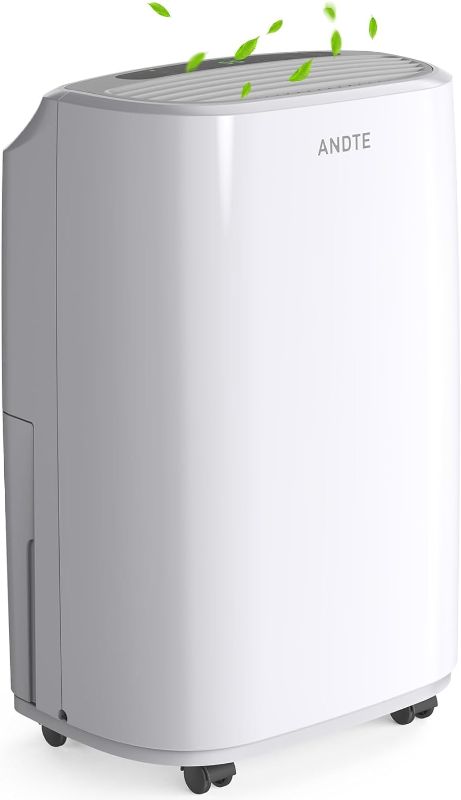 Photo 1 of ANDTE 2500 Sq.Ft Dehumidifier for Large Room and Home Basements, 31 Pints Dehumidifiers with Drain Hose & 0.528 Gallon Water Tank, Auto or Manual Drainage, Auto Defrost, Dry Clothes Mode, Timer
