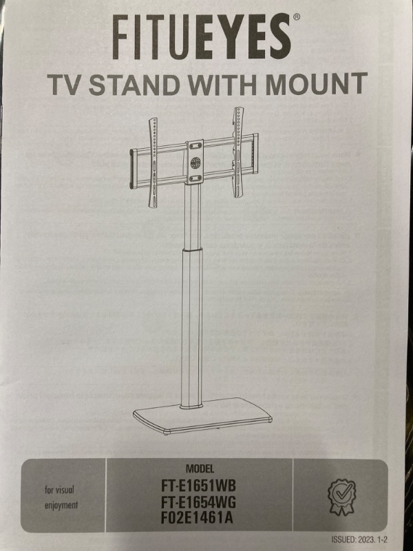 Photo 3 of FITUEYES Swivel Floor TV Stand for 32 to 70 Inch TVs Tall Universal TV Stand Mount with Sturdy Wood Base, Space Saving for Corner Bedroom