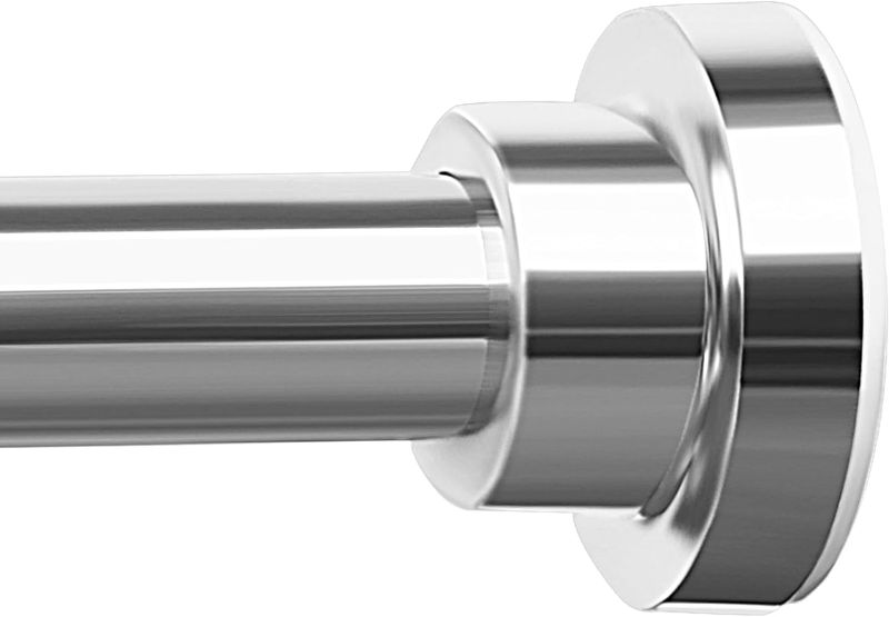 Photo 1 of Adjustable Spring Tension Curtain Rod 32 to 66 Inches, Stainless Steel Shower Rod