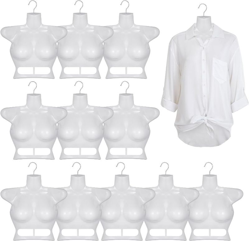 Photo 1 of 12pcs White Female Hollow Back Mannequin Torso Set with Hanging Hook for Market Shop Window Display