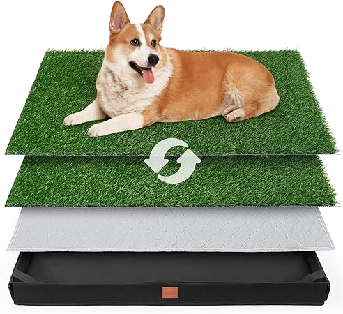 Photo 1 of Loobani  Pads for Dog, 31.4 * 47.2 in Dog Turf Potty Outdoor Indoor, Puppy Pee Grass with Lightweight Oxford Cloth Tray for Potty Training