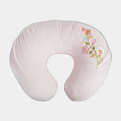 Photo 1 of Boppy Nursing Pillow Luxe Support , Pink Sweet Safari, Ergonomic Nursing Essentials for Bottle and Breastfeeding, Firm Fiber Fill, with Soft Removable Nursing Pillow Cover, Machine Washable