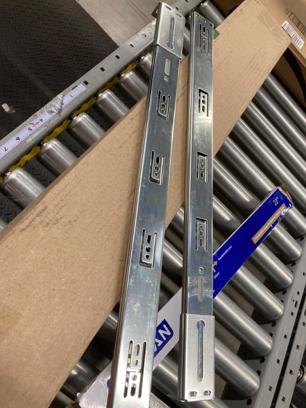 Photo 1 of 1 Pair 22 Inch Side/Rear Mount Soft Close Drawer Slides Full Extension 3 FOLD Drawer Glides - LONTAN 4502S3-22 Drawer Slides Bottom Mount Heavy Duty 100 LB Drawer Runners with Rear Mounting Brackets 22 inch + Brackets 1 Pair