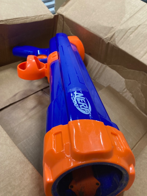 Photo 2 of ***MISSING BALL*** Nerf Dog Tennis Ball Blaster Dog Toy Blue/Orange, 16 Inch Compact Blaster 