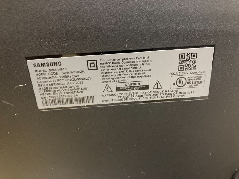 Photo 5 of SAMSUNG SWA-W510 Subwoofer for S Series Soundbar with Powerful Bass, Wireless, Unibody Design, Compact 6.5" Size, 2022 & SWA-9200S Wireless Rear Speaker Kit Subwoofer + Rear Speaker Kit