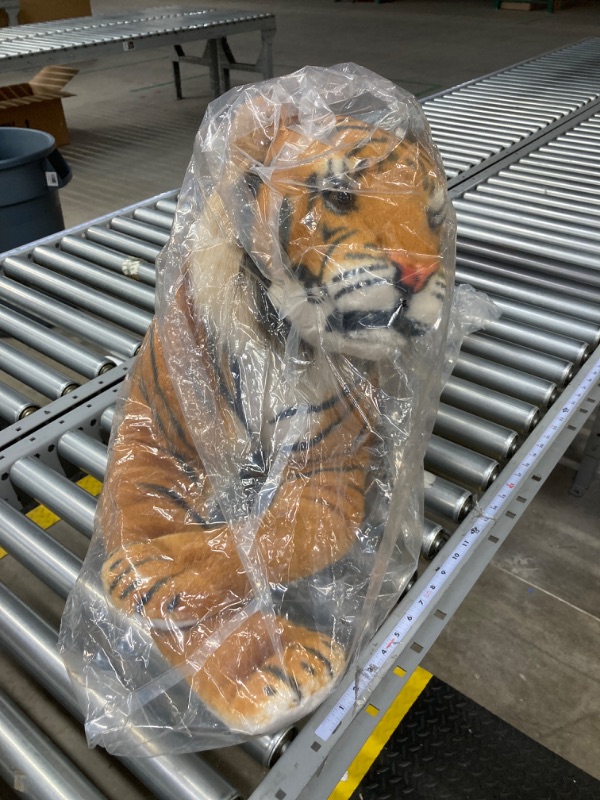 Photo 2 of Melissa & Doug Giant Tiger - Lifelike Stuffed Animal (over 5 feet long)