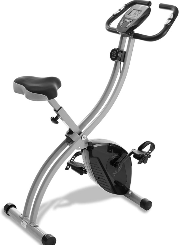 Photo 1 of Indoor Cycling Bike - Folding, Upright Stationary Exercise Cycle with Magnetic Resistance