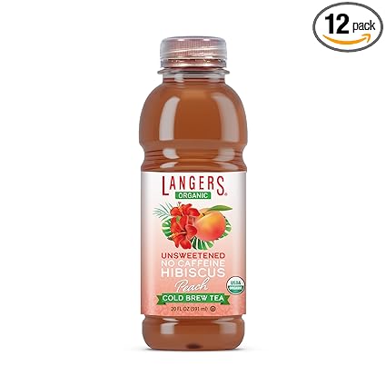 Photo 1 of angers Unsweetened Organic Hibiscus Peach Tea, No Caffeine, Pack of 2