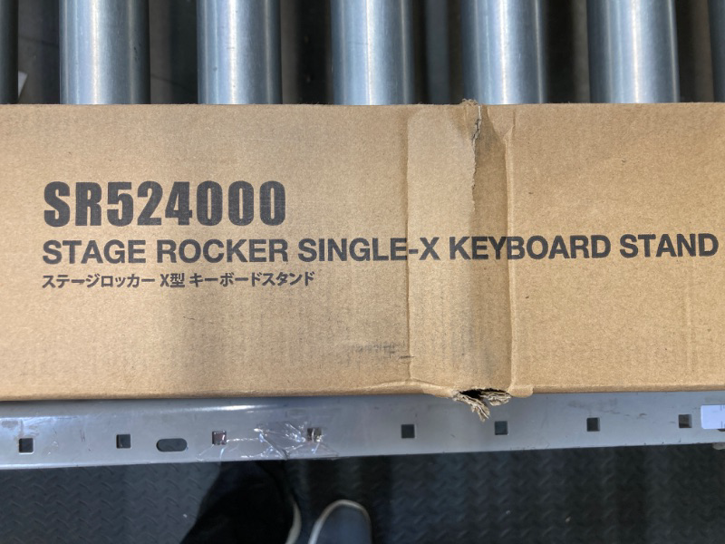 Photo 1 of Stage Rocker Single-X Style Classic Folding Keyboard & Digital Piano Stand, Adjustable Width & Height, Durable & Sturdy, Easy to Assemble for Travel/Storage, Sleek Black, Powered by Hamilton(SR524000)