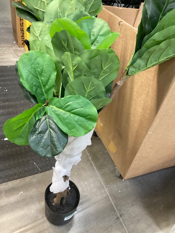 Photo 2 of 6 ft. Real Touch Artificial Fiddle Leaf Fig Tree in Pot