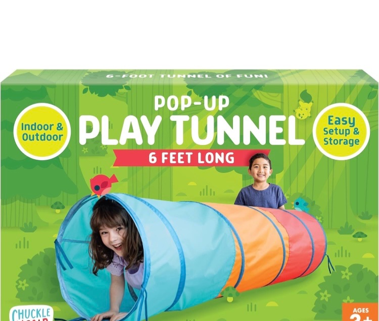 Photo 1 of Chuckle & Roar - Pop Up Play Tunnel - Active Play for Toddlers - Preschool pop up Tent Companion - Ages 3 and up - Rainbow Tunnel