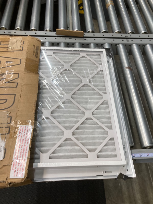 Photo 3 of 20"W x 20"H [Duct Opening Measurements] Steel Return Air Filter Grille [Removable Door] for 1-inch Filters | Vent Cover Grill, White | Outer Dimensions: 22 5/8"W X 22 5/8"H for 20x20 Duct Opening Duct Opening style: 20 Inchx20 Inch