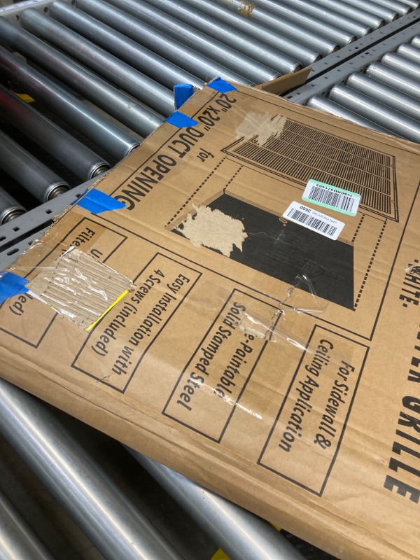 Photo 4 of 20"W x 20"H [Duct Opening Measurements] Steel Return Air Filter Grille [Removable Door] for 1-inch Filters | Vent Cover Grill, White | Outer Dimensions: 22 5/8"W X 22 5/8"H for 20x20 Duct Opening Duct Opening style: 20 Inchx20 Inch
