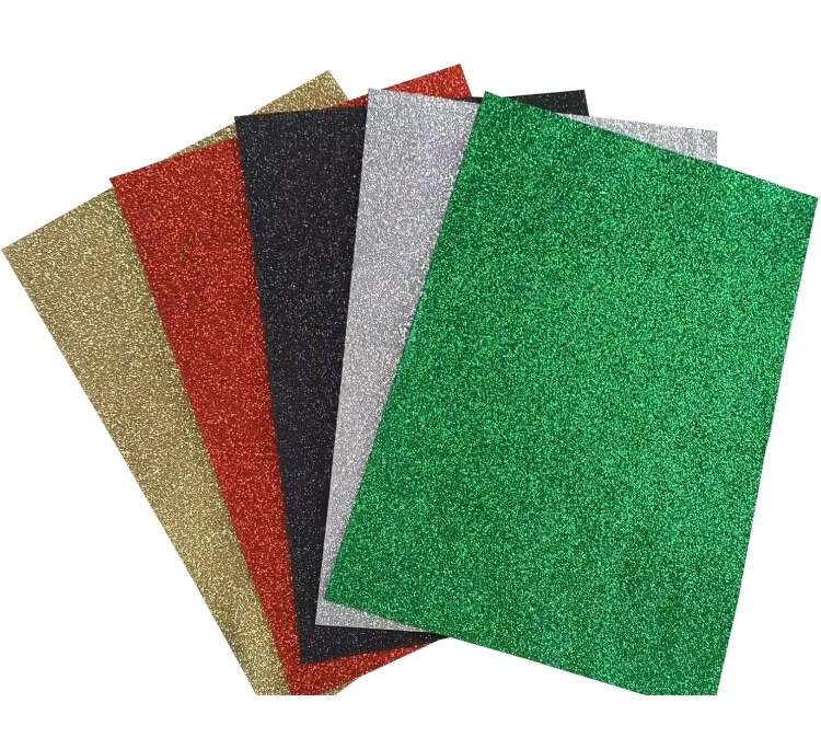 Photo 1 of 5pcs 12" x 8" (30cm x 21cm) 1mm Thick Wool Acrylic Glitter Felt Nonwoven Fabric Sheets Pack DIY Craft Patchwork Sewing Squares Assorted Colors for Hobby Crafter 