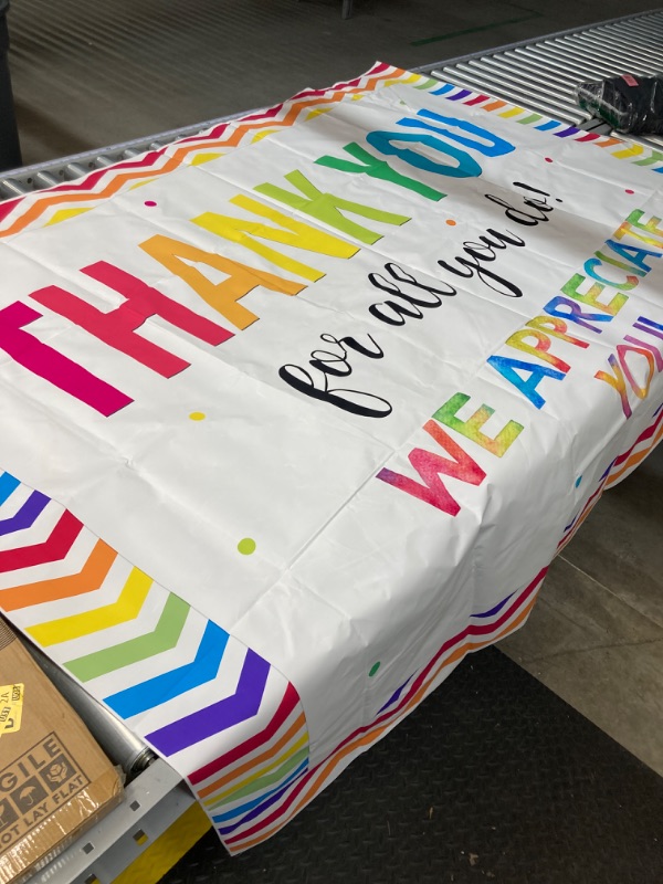 Photo 1 of Thank You for All You Do Backdrop We Appreciate You Banner Decoration Thank You Banner Background Employee Staff Appreciation Gifts Teacher Doctor Graduation Appreciation Party Decor