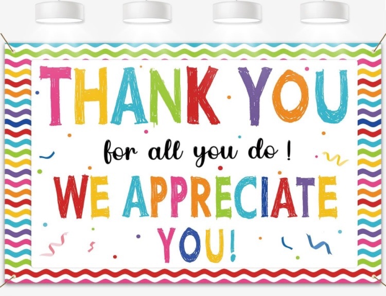 Photo 1 of Thank You for All You Do Backdrop We Appreciate You Banner Decoration Thank You Banner Background Employee Staff Appreciation Gifts Teacher Doctor Graduation Appreciation Party Decor