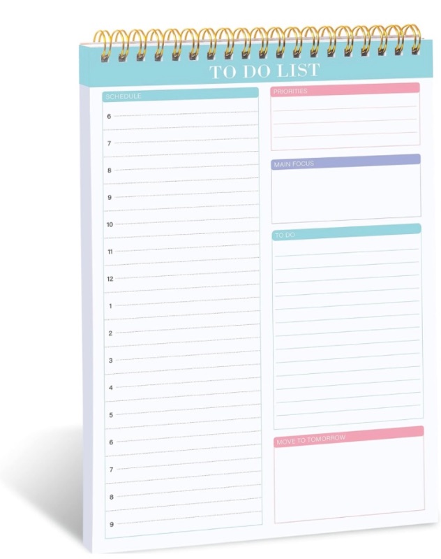 Photo 1 of To Do List Notepad - Daily Planner Note Pad Undated 52 Sheets with Checklist , 6.5" X 9.8" Daily Task Planner for Boosting Productivity for Office Work Personal (Light Blue Blank)