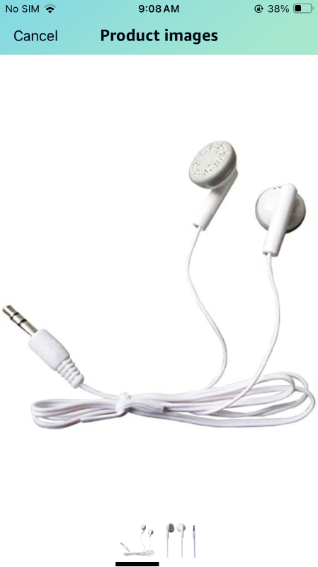 Photo 1 of Bulk Wholesale Lot of 4 White/Gray 3.5mm in Ear Earbuds/Headphones/Earphones Great for Schools, Libraries, Hospitals, Kids etc.