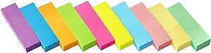 Photo 1 of 30 Pads 0.6x2 Inch Sticky Notes Flags Tabs Page Markers 10 Bright Color Sticky Index Tabs Page Flags 80 Sheet/Pad