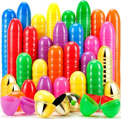 Photo 1 of 100 Pack Bulk Easter Eggs, Plastic Easter Eggs Assortment - 2.4" Bright Colors Easter Eggs For Filling Candy Treats, Easter Party Favor, Easter Eggs Hunt Easter Basket Stuffers Fillers