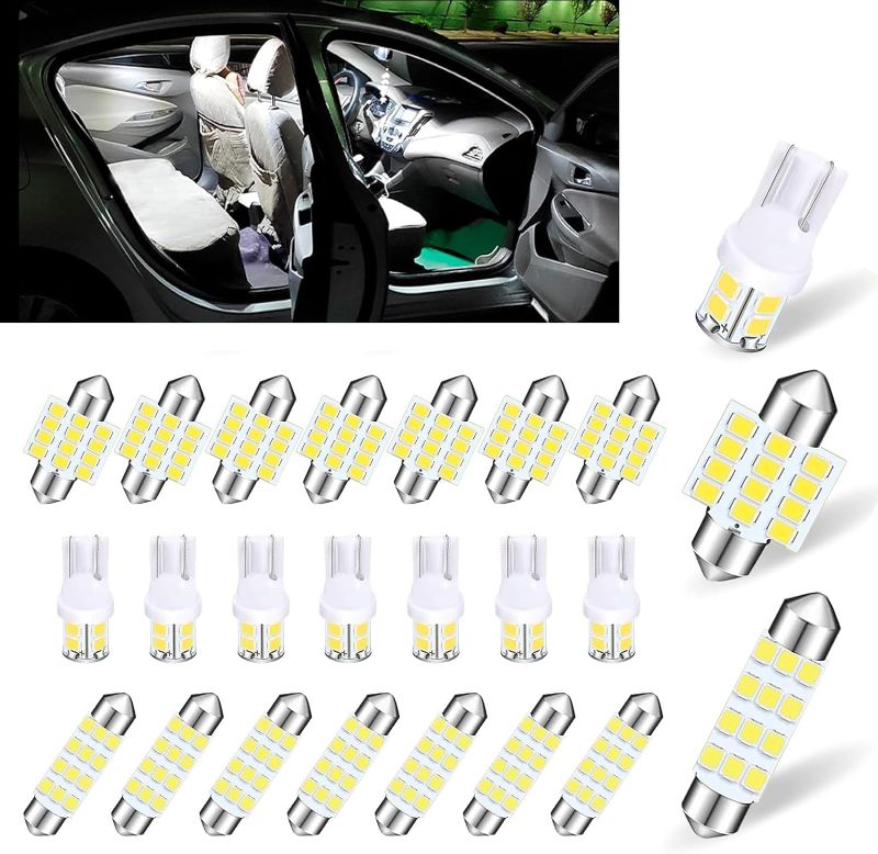 Photo 1 of Car Led Bulb,48 Pieces LED Interior Bulb Kit, Used for Car Interior, Indoor Map Dome, Trunk, License Lights, Door Lights(White) 48 PCS Blue & Yellow