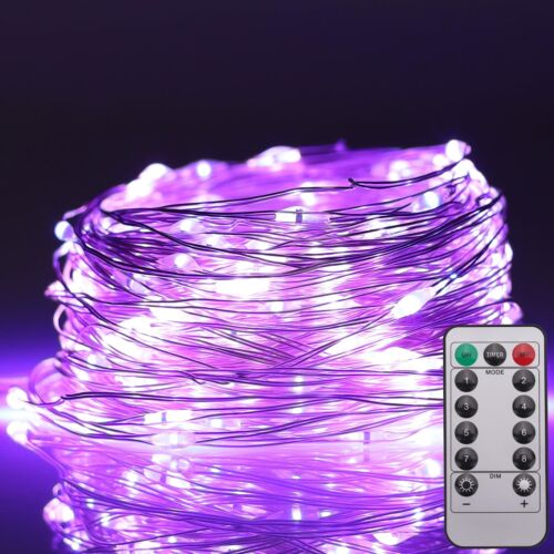 Photo 1 of Purple, Pink, & White LED Fairy Lights, 66ft 200 LED Battery(3)