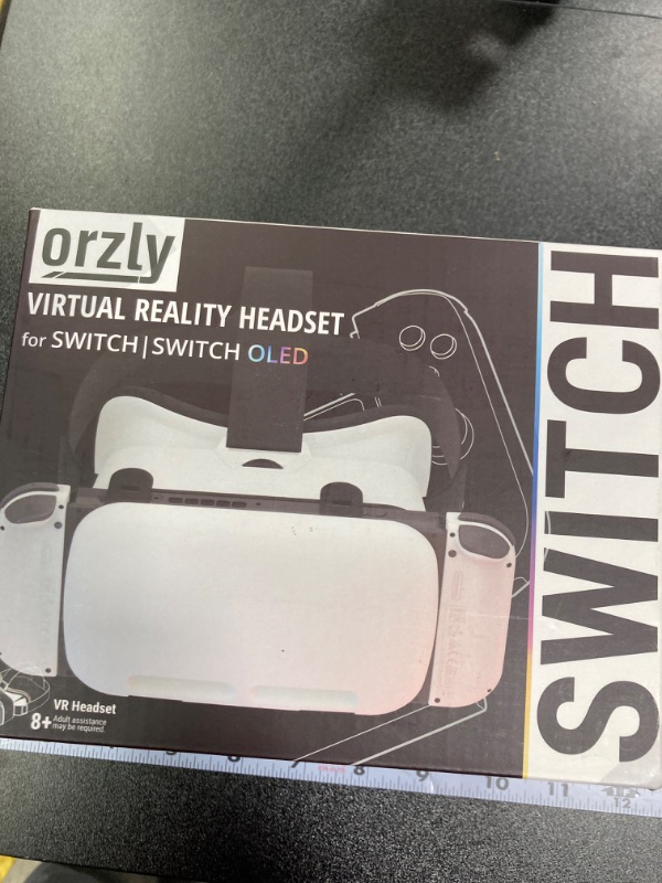 Photo 2 of Orzly VR Headset Designed for Nintendo Switch & Switch OLED Console with Adjustable Lens for a Virtual Reality Gaming Experience and for Labo VR - White - Gift Boxed Edition