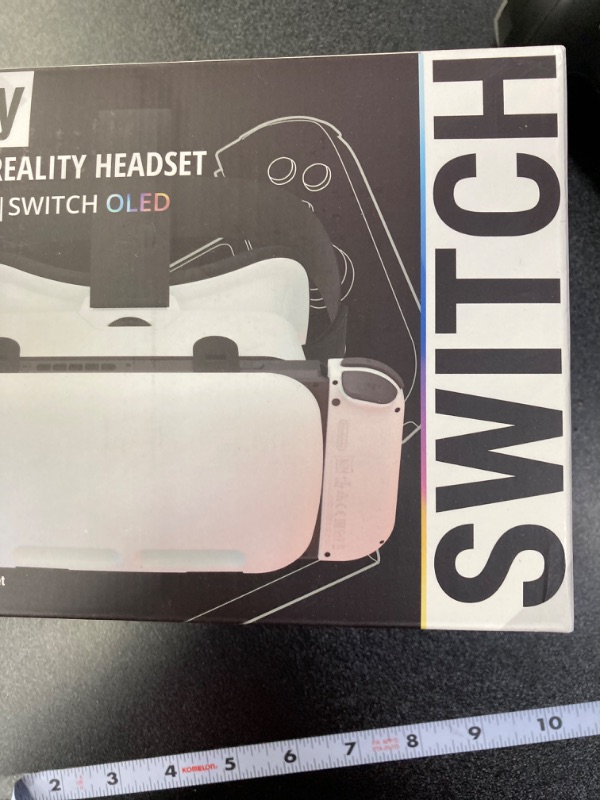 Photo 2 of Orzly VR Headset Designed for Nintendo Switch & Switch OLED Console with Adjustable Lens for a Virtual Reality Gaming Experience and for Labo VR - White - Gift Boxed Edition