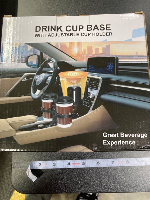 Photo 2 of Cup Holder for Car 360°Rotation Adjustable Base Width Cup Holder Expander with Dual Cup Holder, Phone Holder, Detachable Instant Noodle CupHolder-Ashtray CupHolder, Car Travel Essentials Bracket