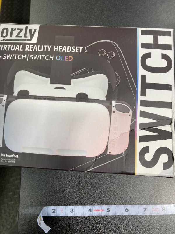 Photo 2 of Orzly VR Headset Designed for Nintendo Switch & Switch OLED Console with Adjustable Lens for a Virtual Reality Gaming Experience and for Labo VR - White - Gift Boxed Edition