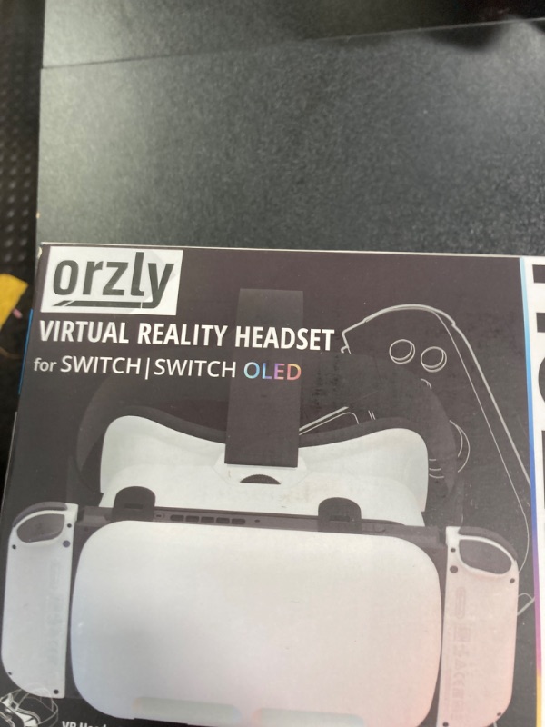 Photo 2 of Orzly VR Headset Designed for Nintendo Switch & Switch OLED Console with Adjustable Lens for a Virtual Reality Gaming Experience and for Labo VR - White - Gift Boxed Edition