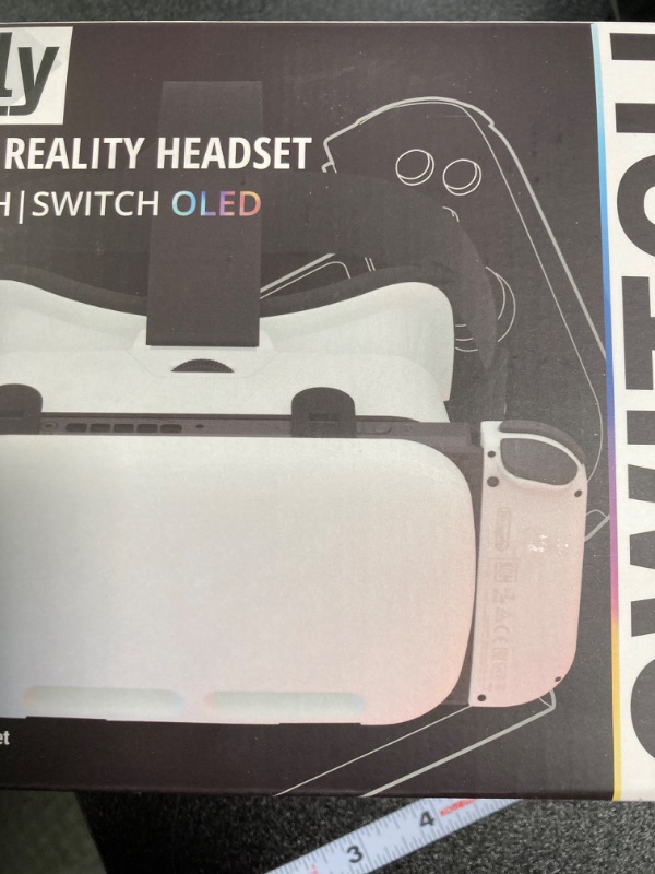 Photo 3 of Orzly VR Headset Designed for Nintendo Switch & Switch OLED Console with Adjustable Lens for a Virtual Reality Gaming Experience and for Labo VR - White - Gift Boxed Edition