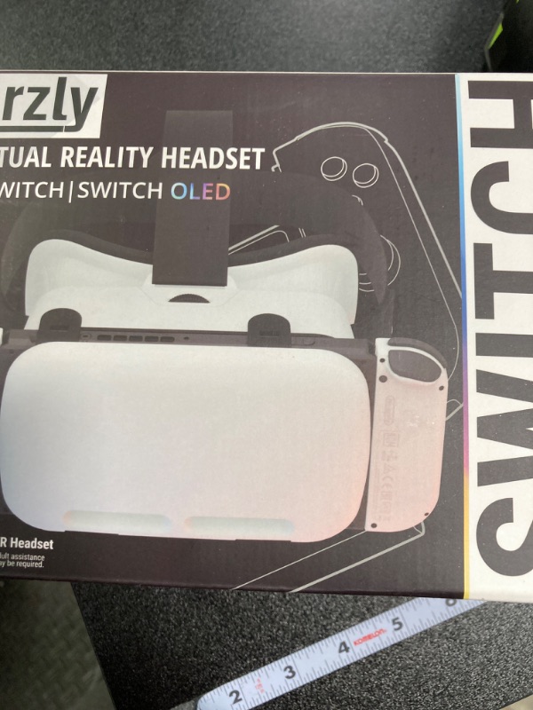 Photo 2 of Orzly VR Headset Designed for Nintendo Switch & Switch OLED Console with Adjustable Lens for a Virtual Reality Gaming Experience and for Labo VR - White - Gift Boxed Edition